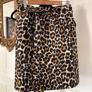 J. Crew A-Line Knee-Length Skirt with Tie Front